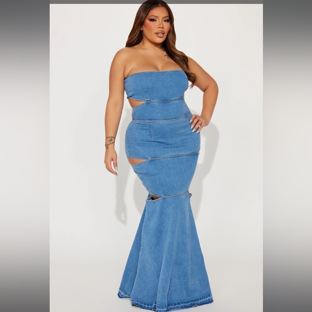 Raya Denim Maxi Dress